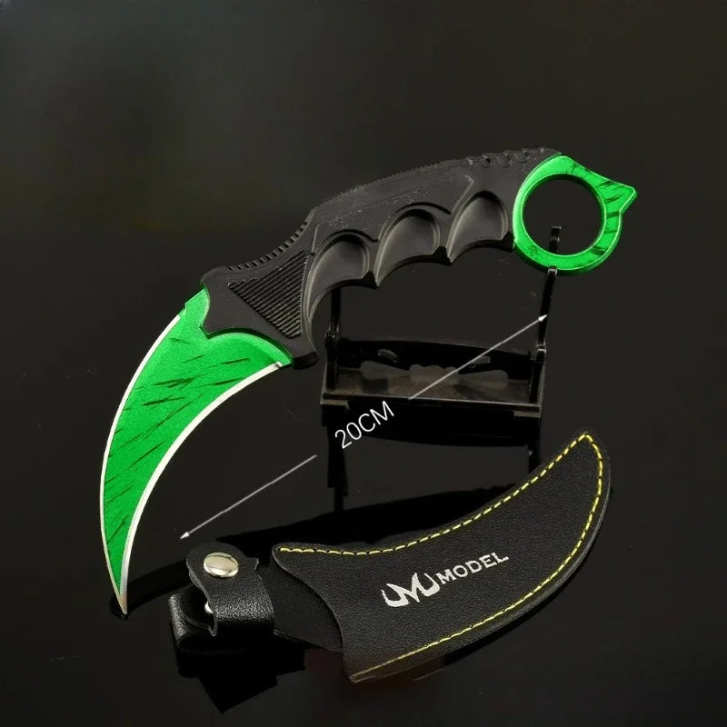 Karambit Gamma Doppler Emerald with stand and sheath