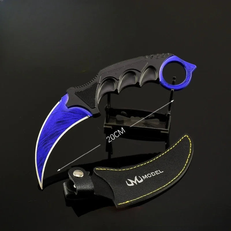 Karambit Doppler Sapphire with stand and sheath