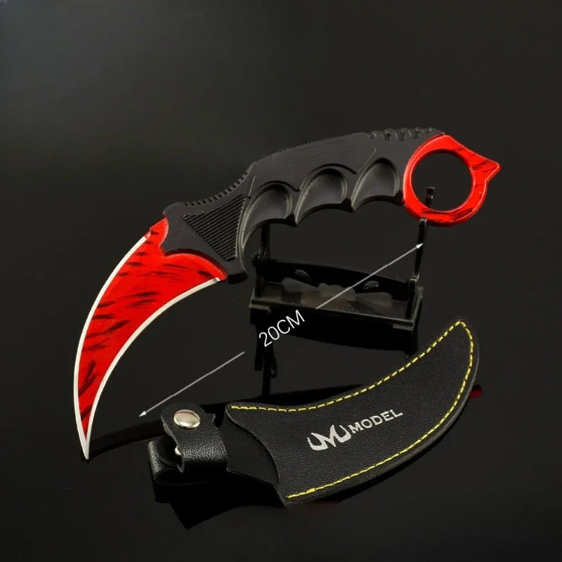 Karambit Doppler Ruby with stand and sheath